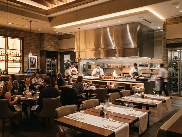 Restaurante com coifa profissional